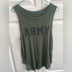 Womens army sleeveless shirt